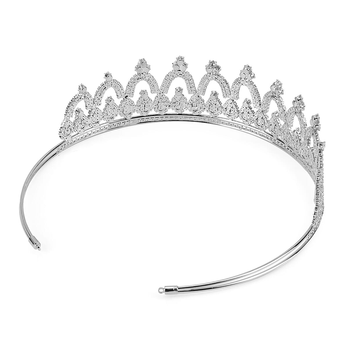 Austrian Crystal Tiara in Silvertone image number 2