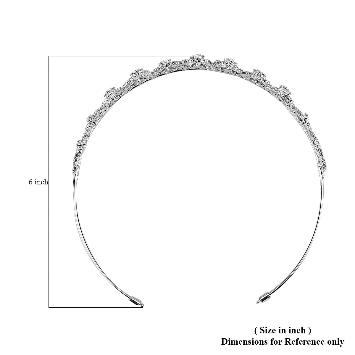 Austrian Crystal Tiara in Silvertone image number 3