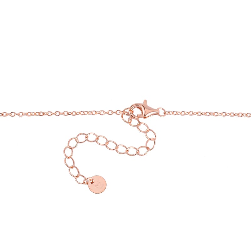 Lustro Stella Finest CZ Necklace 16-18 Inches in 14K Rose Gold Over Sterling Silver 0.90 ctw