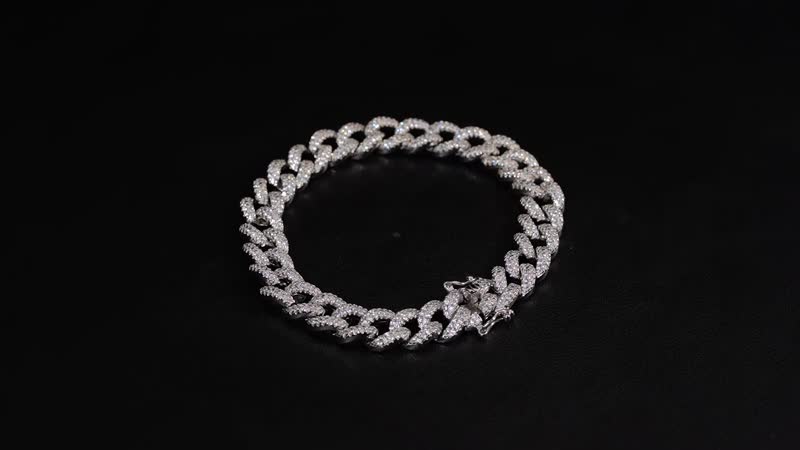 Lustro Stella Finest CZ Bracelet in Rhodium Over Sterling Silver (8.00 In) 8.25 ctw