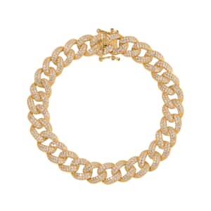 Lustro Stella Finest CZ Statement Chain Bracelet in Vermeil Yellow Gold Over Sterling Silver (8.00 In) 8.25 ctw