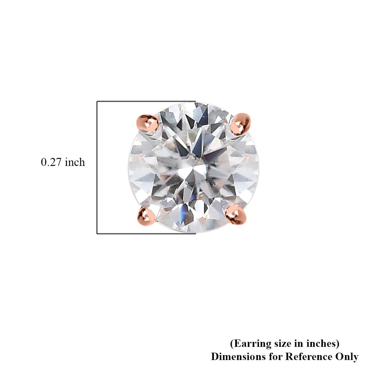 Moissanite Earrings in Vermeil Rose Gold Over Sterling Silver 1.50 ctw image number 4