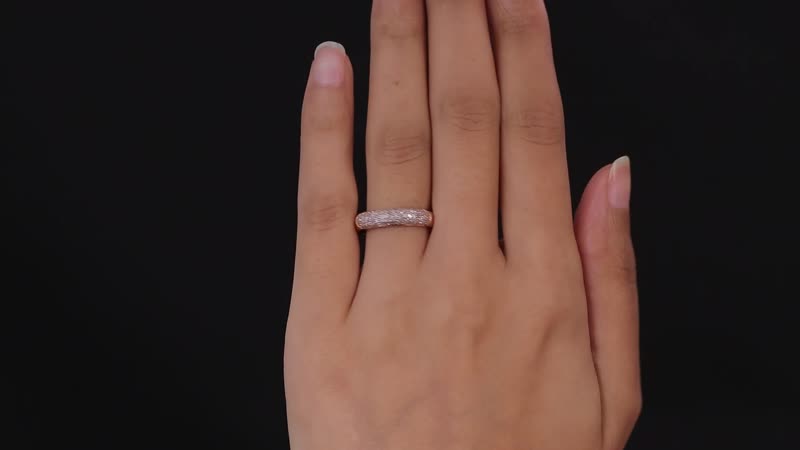 Luxoro 10K Rose Gold Natural Pink Diamond (I3) Band Ring (Size 7.0) 0.50 ctw