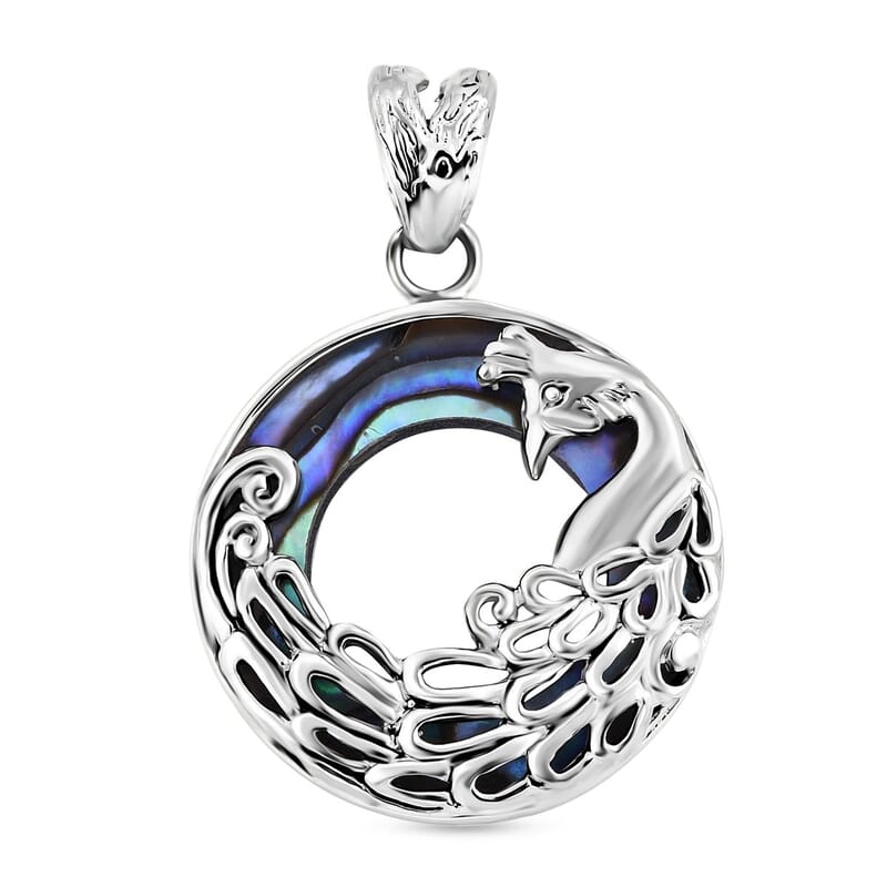 Abalone Shell 1.00 ctw Pendant in Sterling Silver