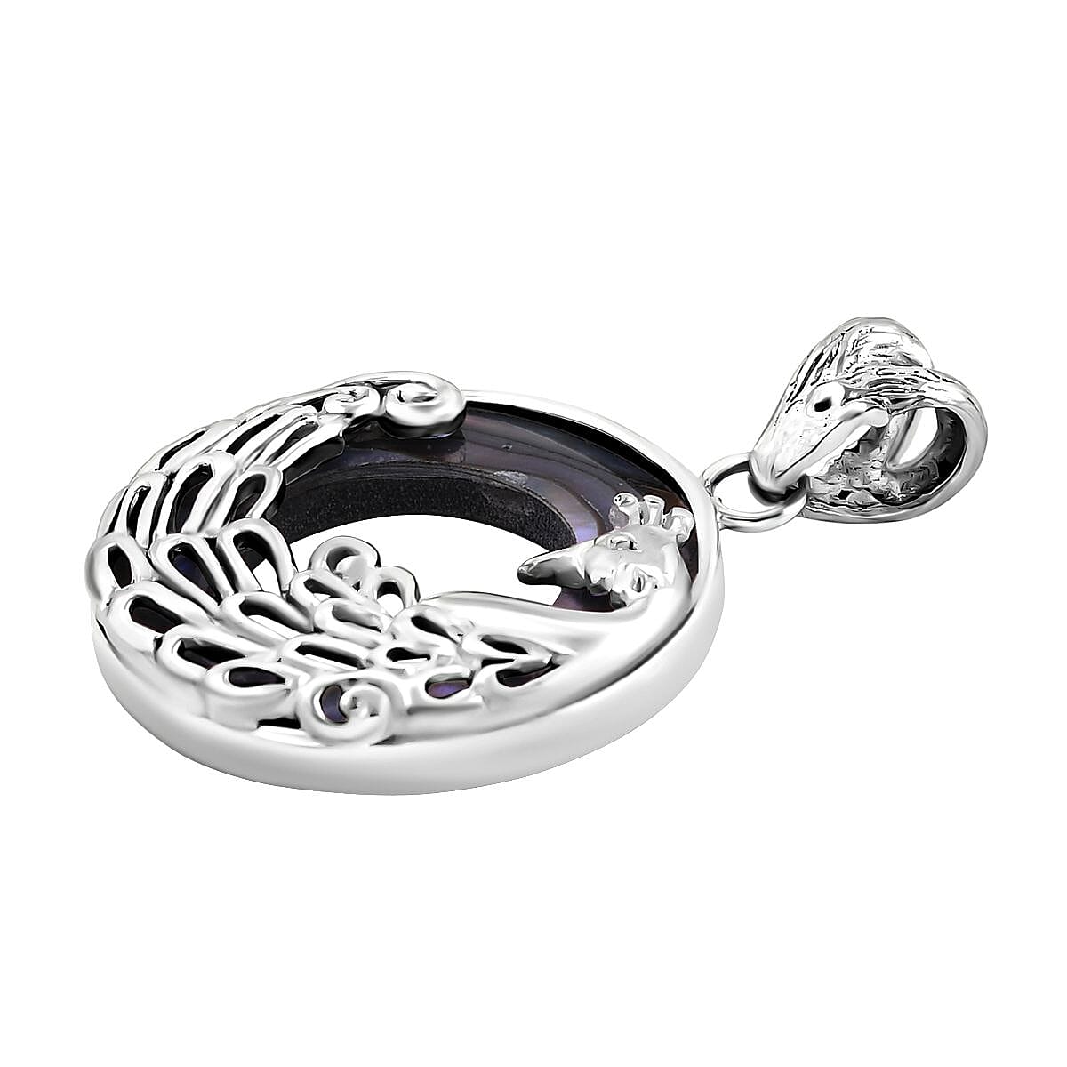 Abalone Shell 1.00 ctw Pendant in Sterling Silver