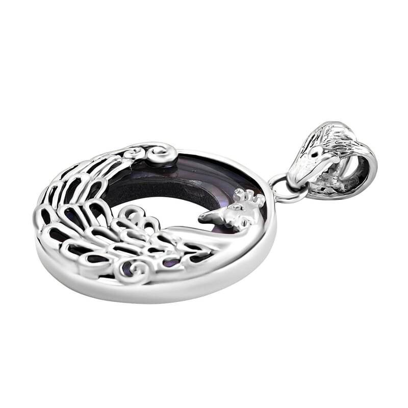 Abalone Shell 1.00 ctw Pendant in Sterling Silver