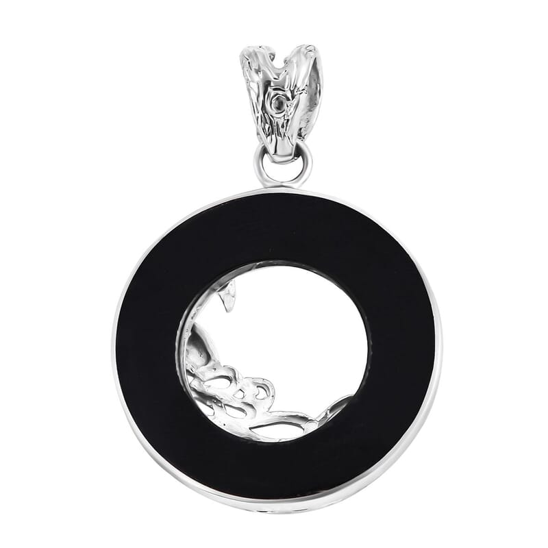 Abalone Shell 1.00 ctw Pendant in Sterling Silver