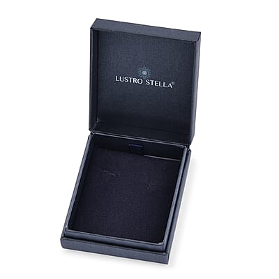 Lustro Stella Finest CZ Earrings in Rhodium Over Sterling Silver