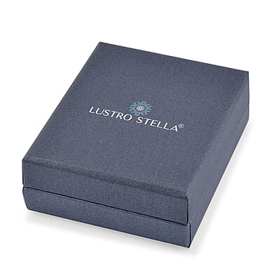 Lustro Stella Finest CZ Earrings in Rhodium Over Sterling Silver