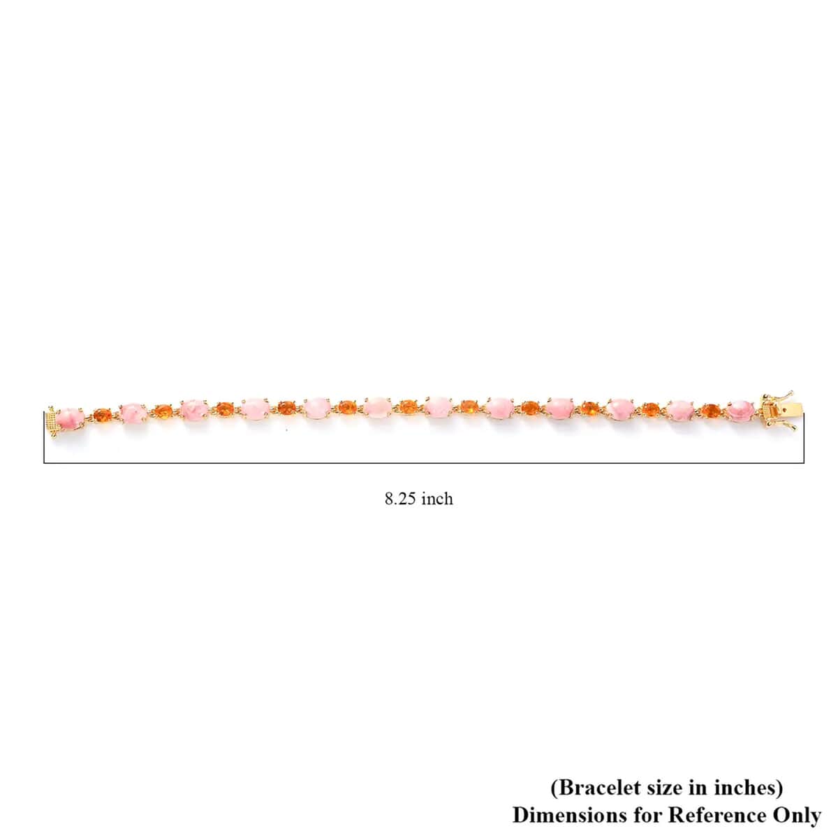 Premium Oregon Sunrise Peach Opal and Salamanca Fire Opal 16.80 ctw Bracelet in Vermeil Yellow Gold Over Sterling Silver (8.00 In) image number 6