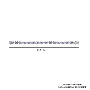 Tanzanite and White Zircon 10.20 ctw Cluster Bracelet in Rhodium Over Sterling Silver (7 In) (14.23 g)