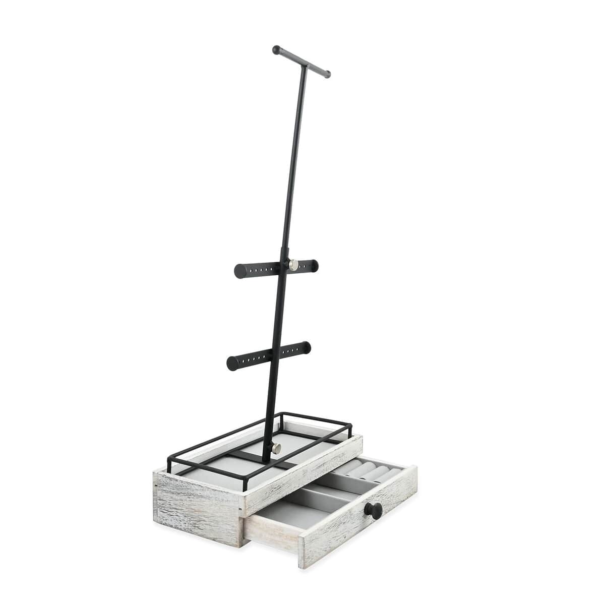 Tower Jewelry Holder -White (10"x4"x20.5") image number 1