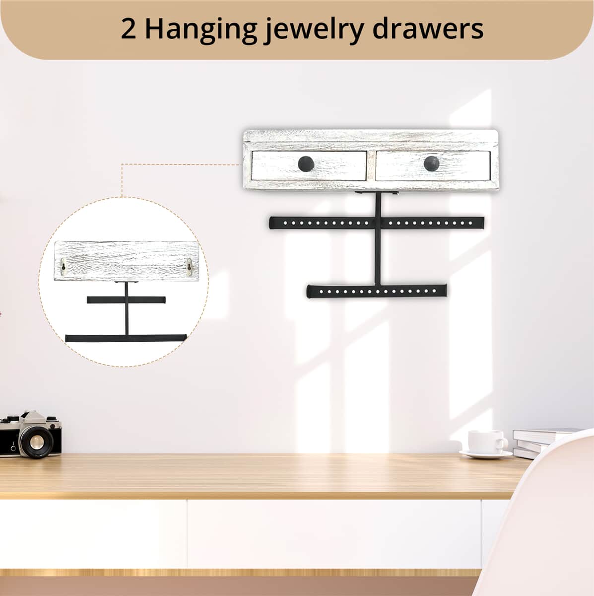 Jewelry Drawers -White (11.75"x8.7"x4.25") image number 1