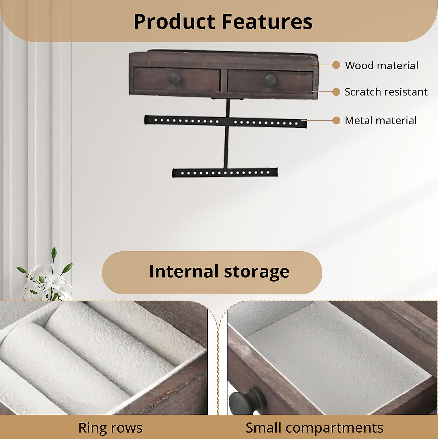 Jewelry Drawers -Dark Brown
