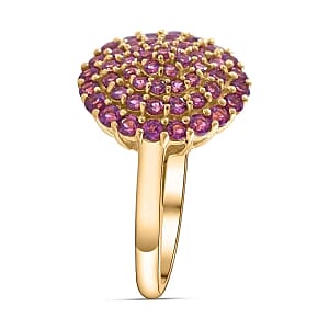 Orissa Rhodolite Garnet 1.89 ctw Ring in 14K YG Over Sterling Silver (Size 10)