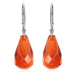 Baltic Amber Earrings in Sterling Silver