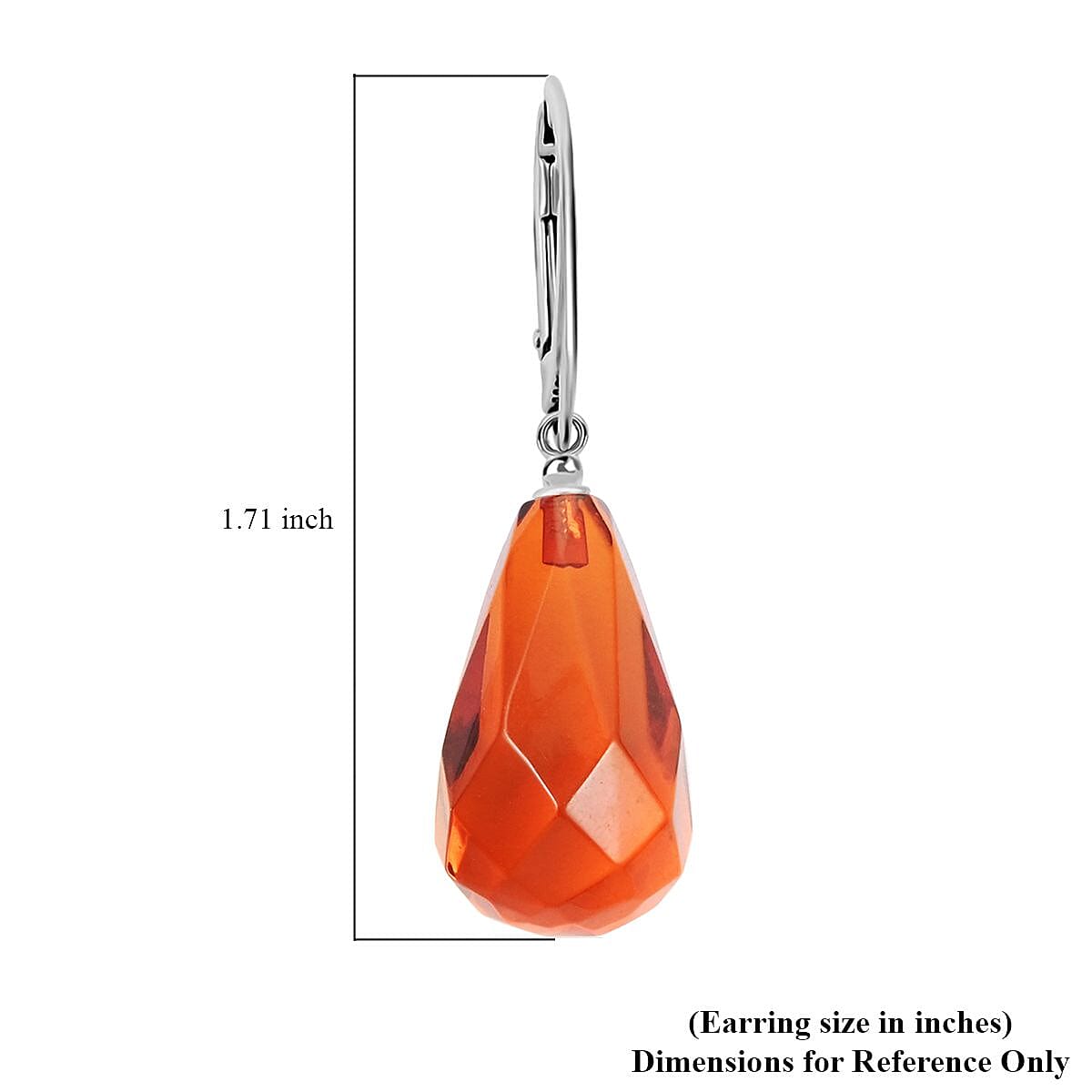 Baltic Amber Earrings in Sterling Silver image number 4