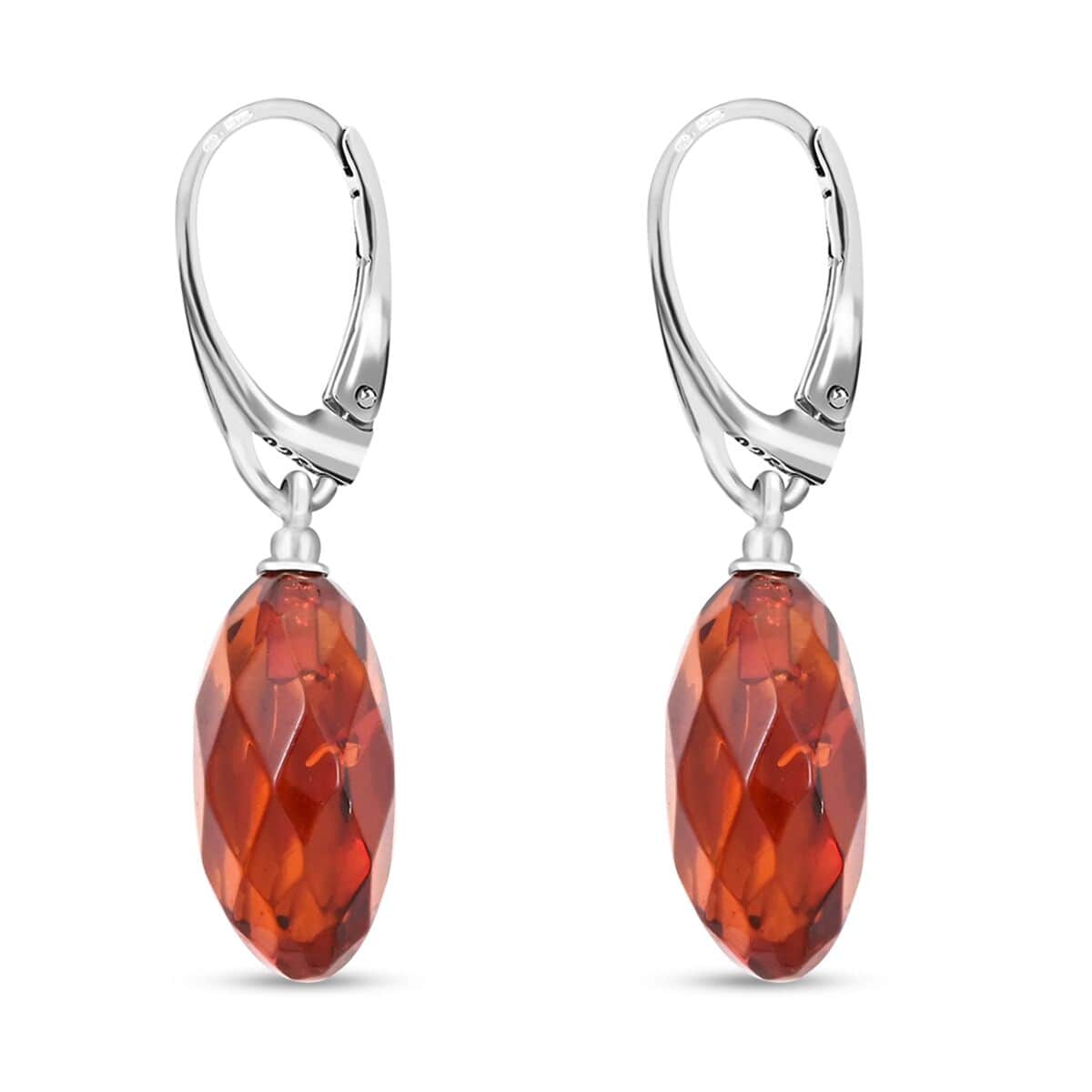 Baltic Amber Earrings in Sterling Silver image number 3