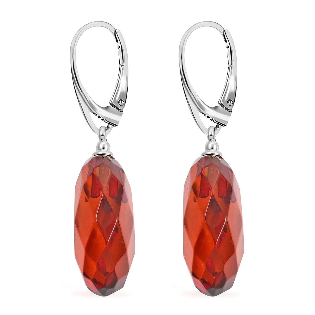 Baltic Amber Earrings in Sterling Silver image number 3