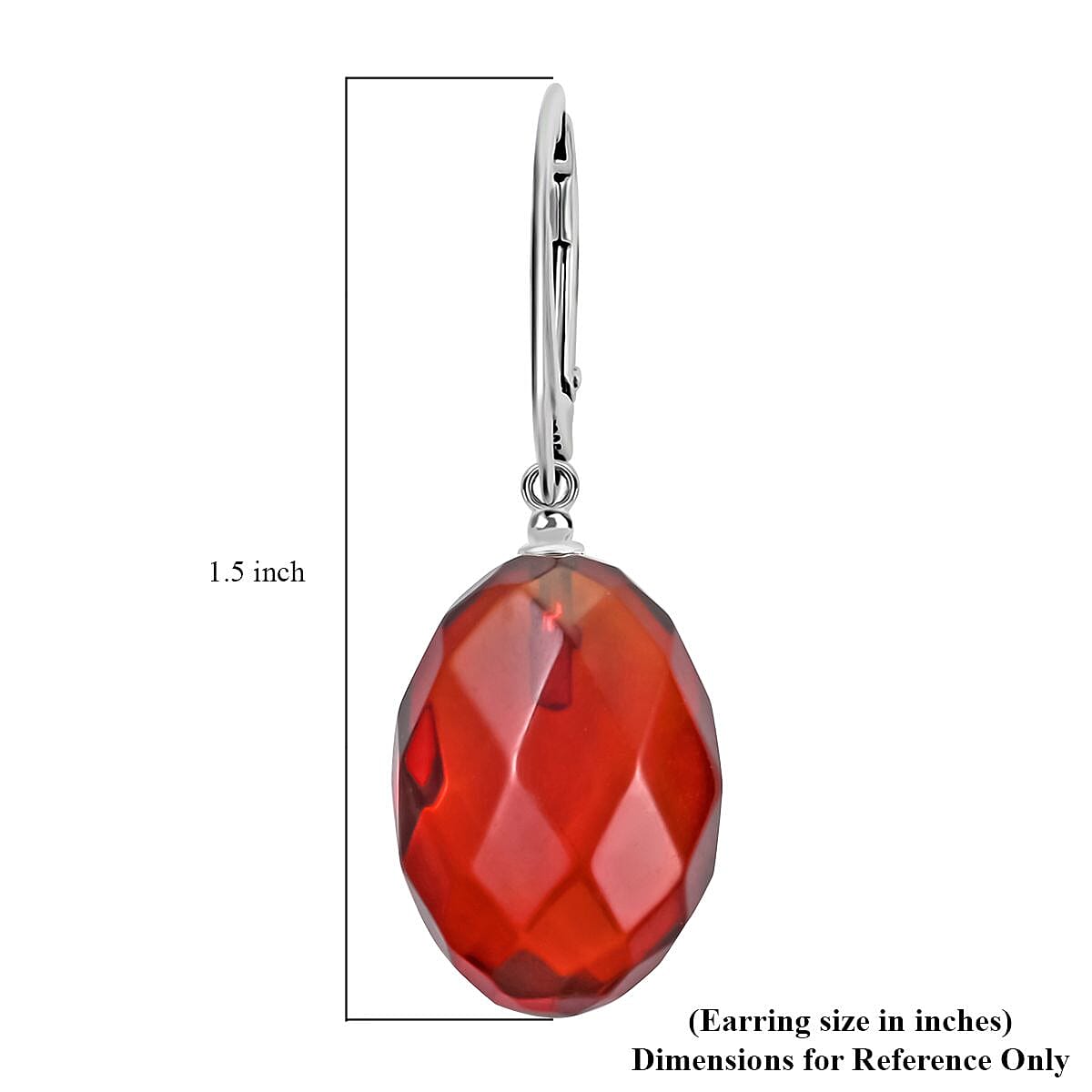 Baltic Amber Earrings in Sterling Silver image number 4