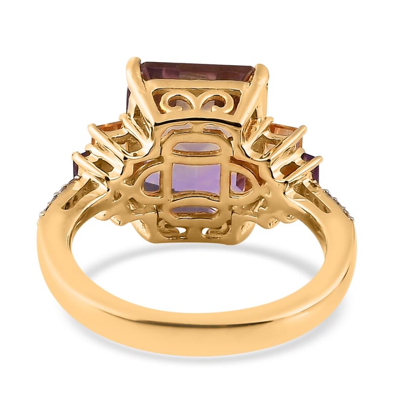 Premium Anahi Ametrine and Multi Gemstone Ring in Vermeil Yellow Gold Over Sterling Silver (Size 10.0) 6.10 ctw