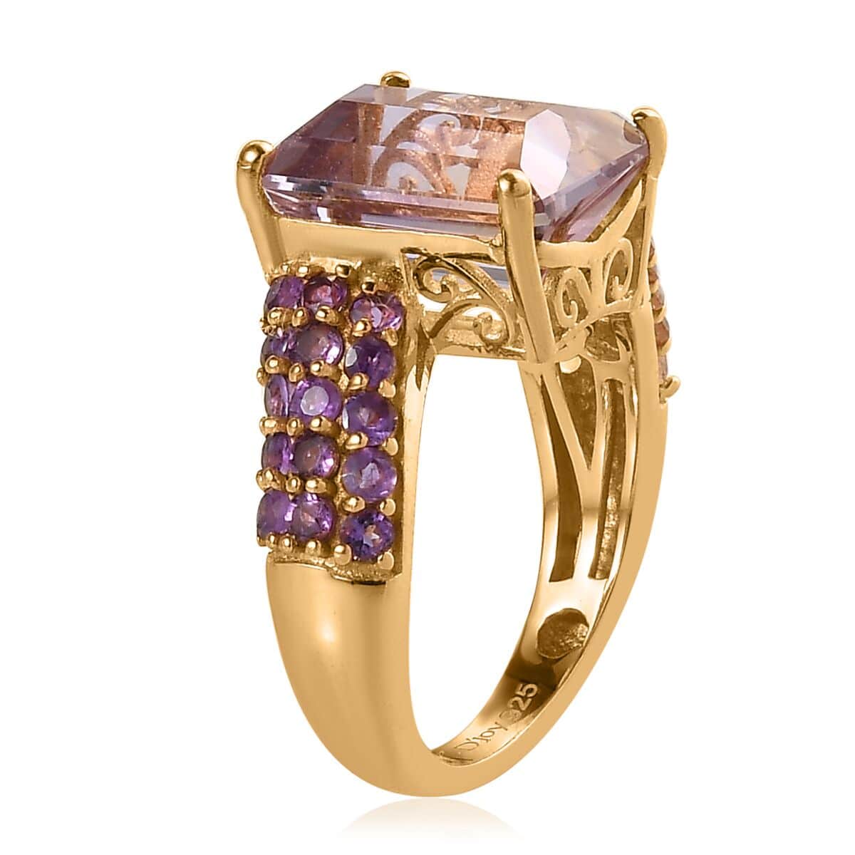 Doorbuster Premium Anahi Ametrine and Multi Gemstone Ring in Vermeil Yellow Gold Over Sterling Silver 7.60 ctw image number 3