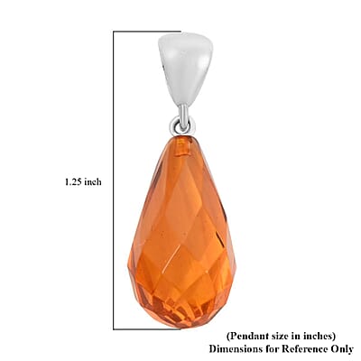Baltic Amber Statement Pendant in Sterling Silver