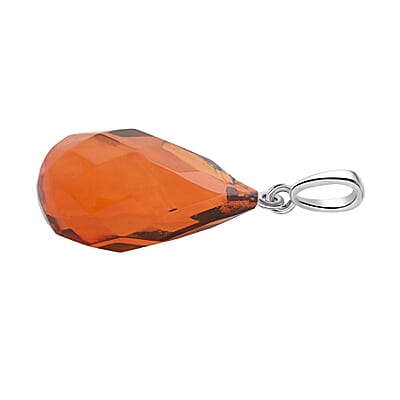 Baltic Amber Pendant in Sterling Silver