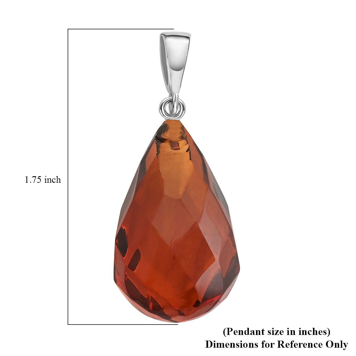 Baltic Amber Pendant in Sterling Silver image number 4