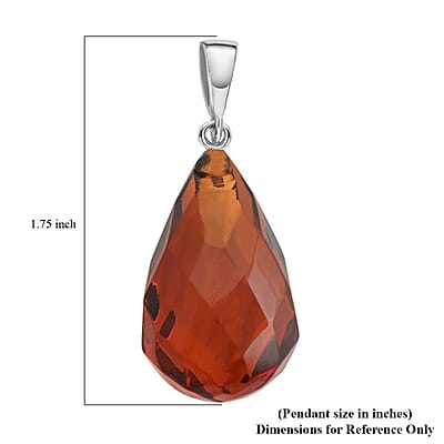 Baltic Amber Pendant in Sterling Silver