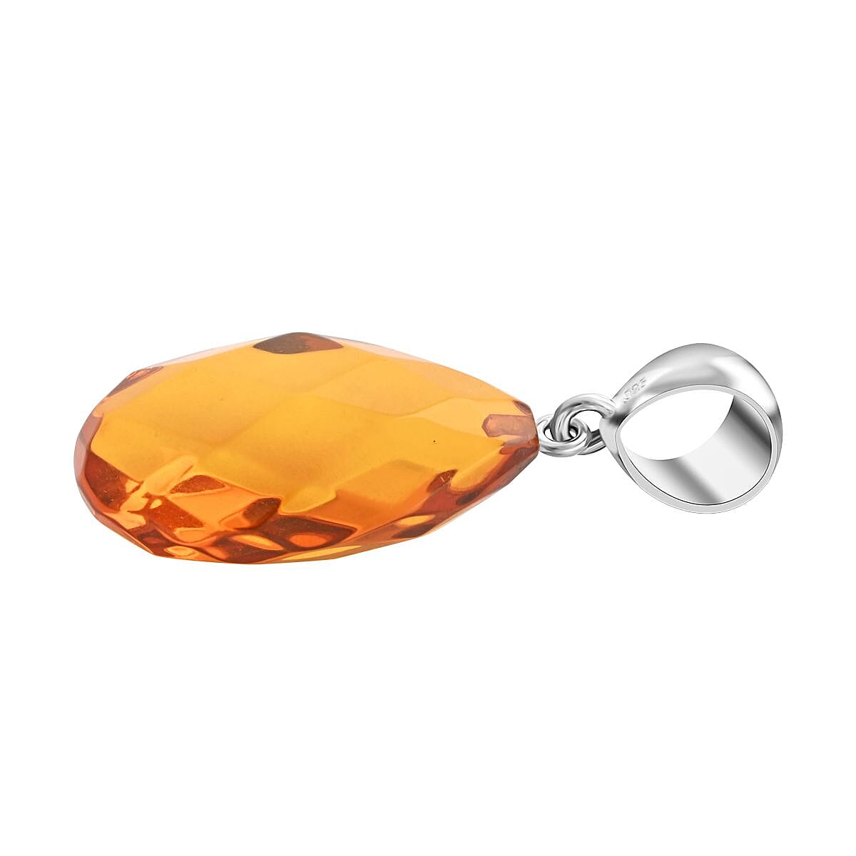 Baltic Amber Pendant in Sterling Silver image number 3