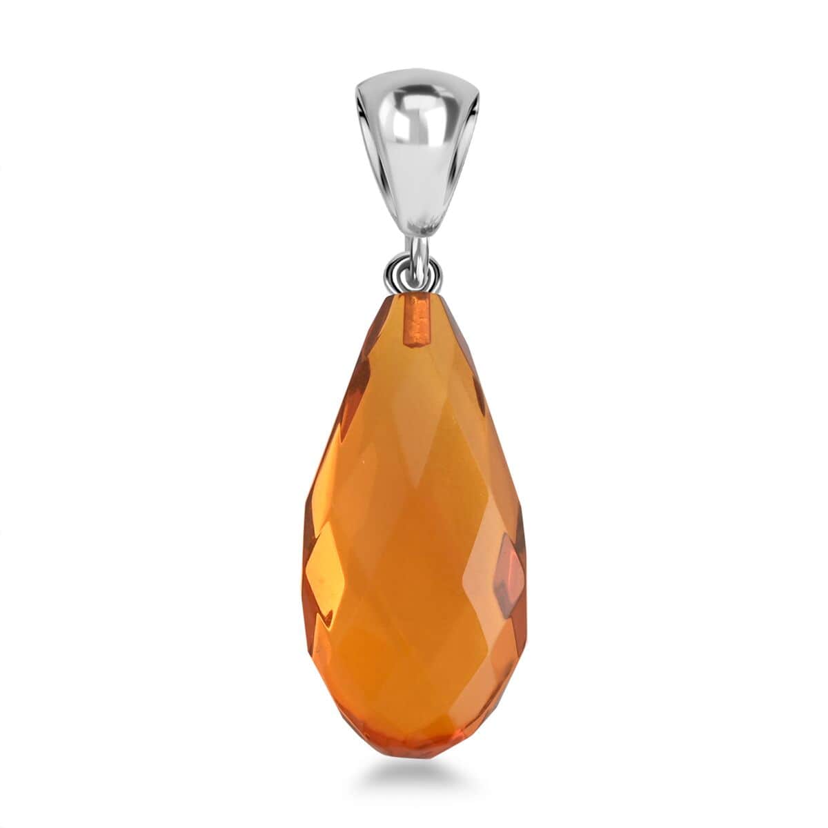 Baltic Amber Pendant in Sterling Silver image number 0