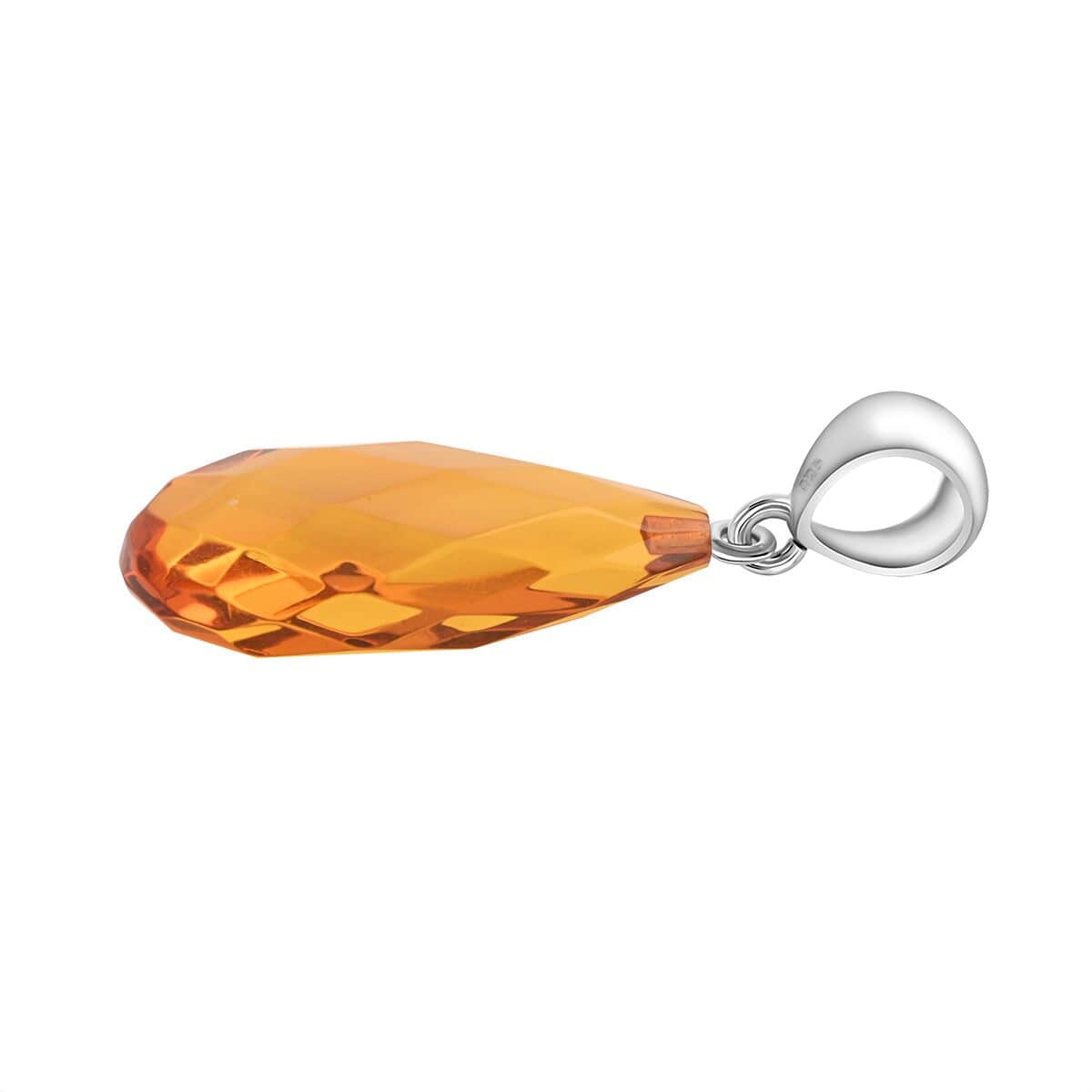 Baltic Amber Pendant in Sterling Silver image number 3