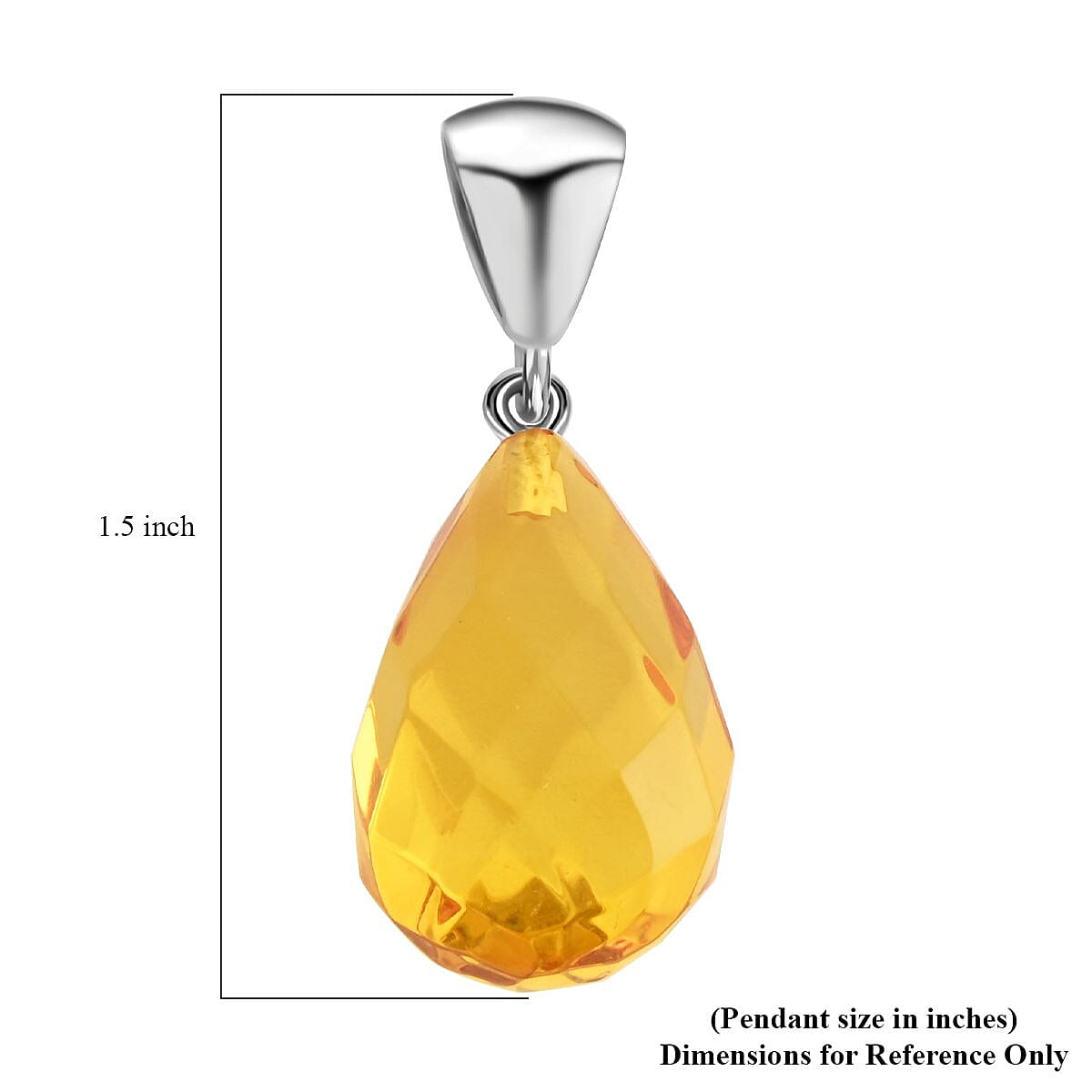 Baltic Amber Pendant in Sterling Silver image number 4
