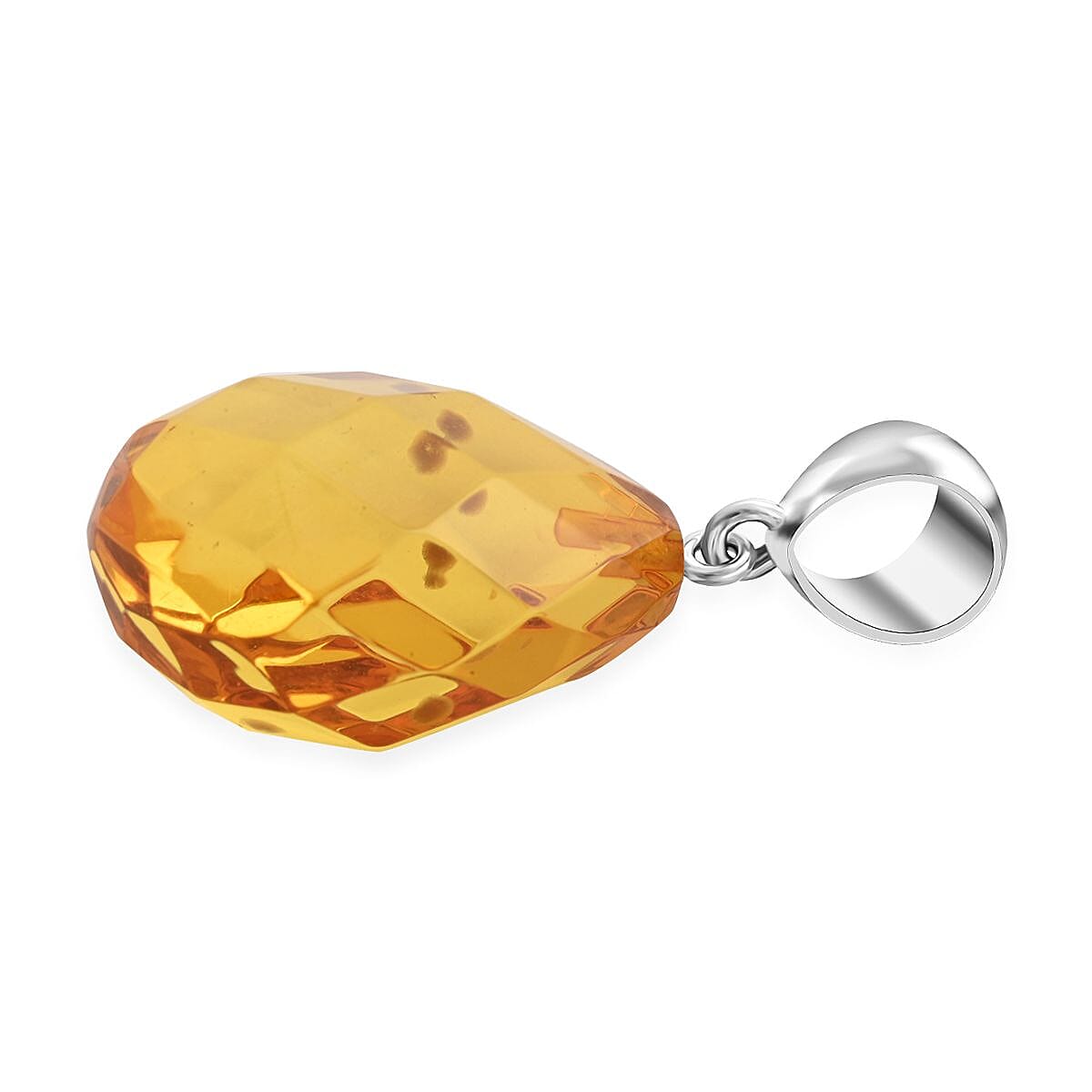 Baltic Amber Pendant in Sterling Silver image number 3