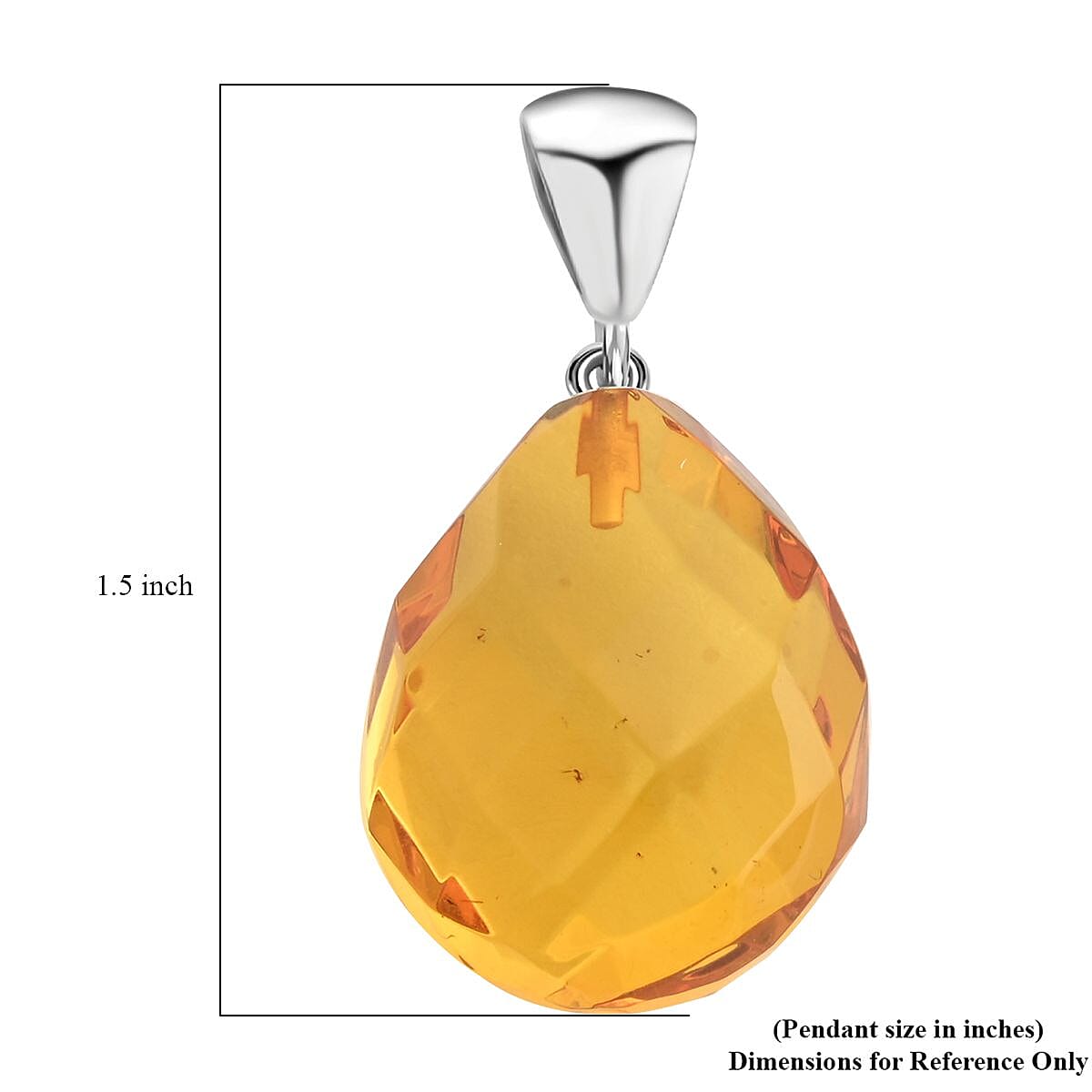 Baltic Amber Pendant in Sterling Silver image number 4