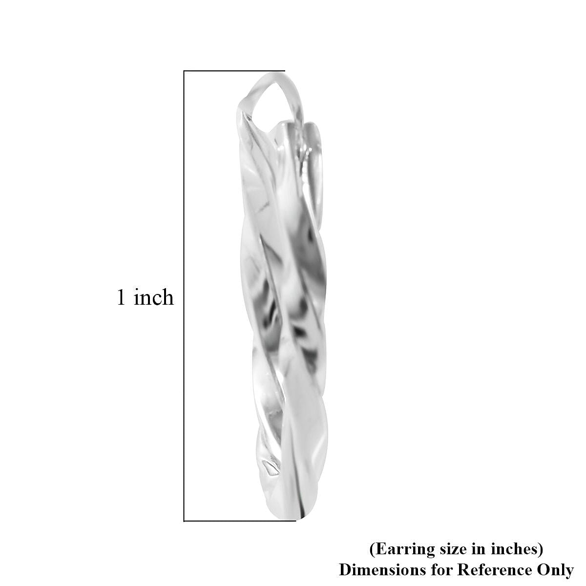 Sterling Silver Hoop Earrings 2.70 Grams image number 3