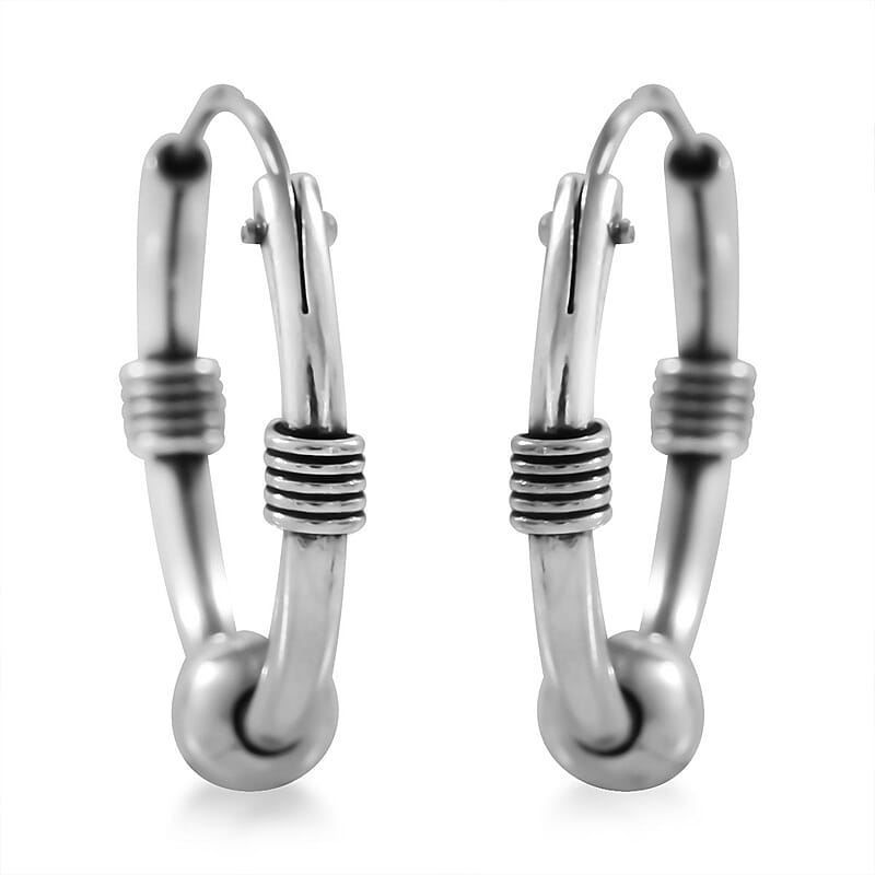 Silver Hoop Earrings 2.60 Grams