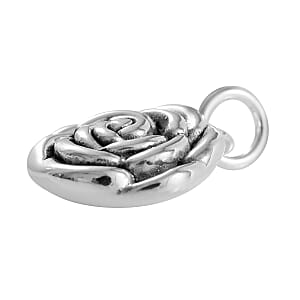 Rose Pendant without Chain in Sterling Silver 2.50 Grams