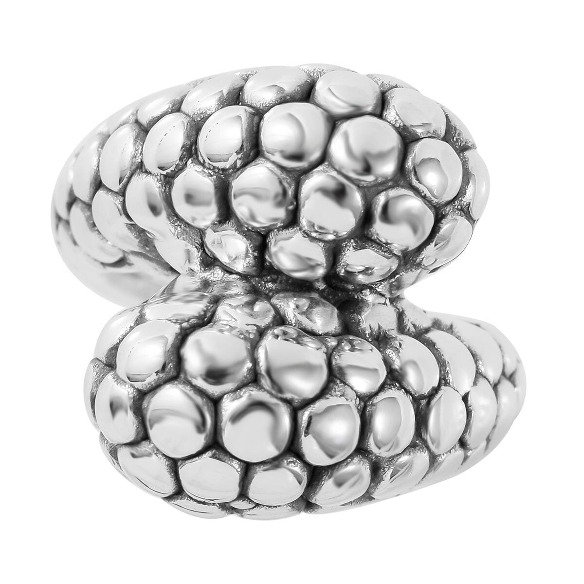 Sterling Silver Bypass Ring (Size 6.0) 5.40 Grams image number 0