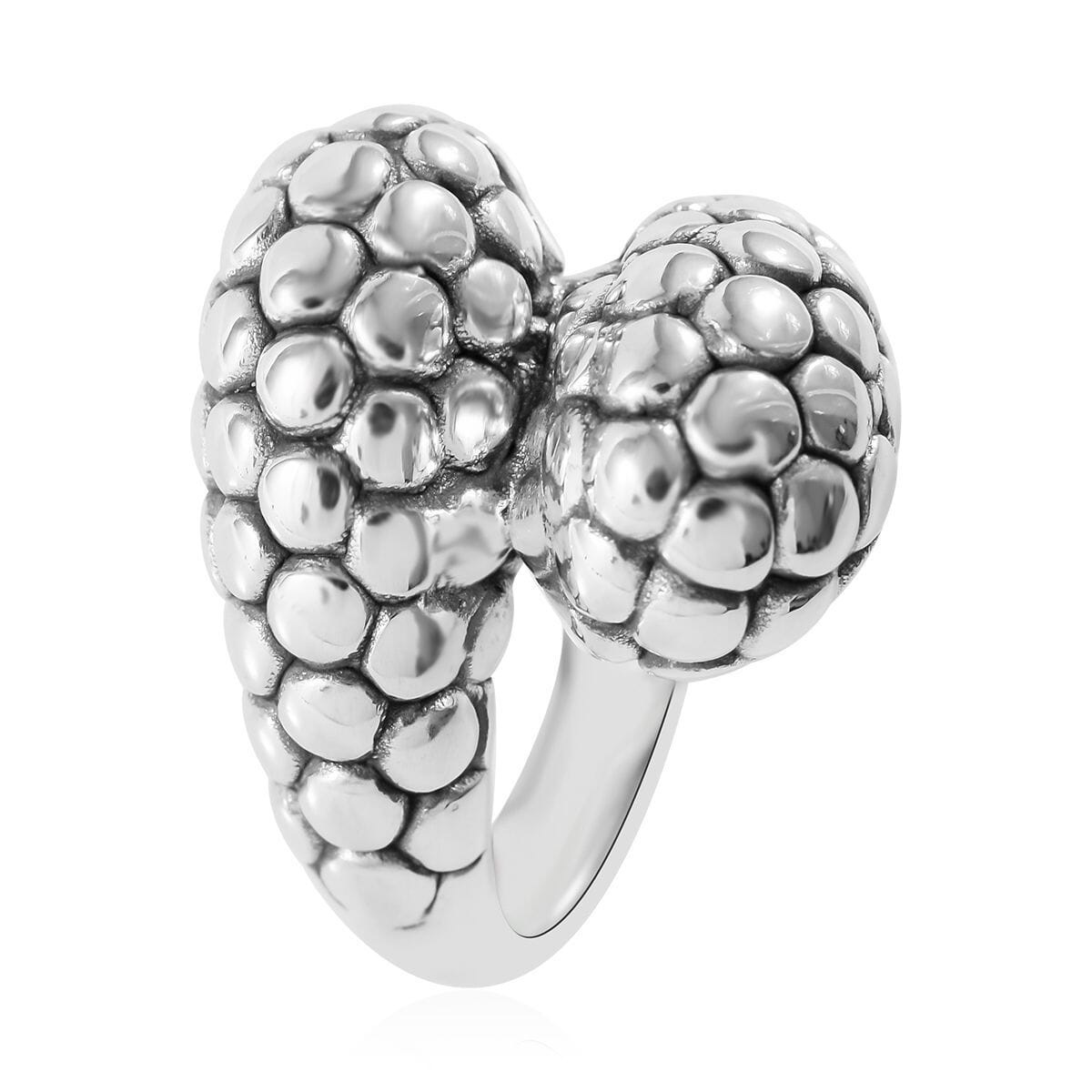 Sterling Silver Bypass Ring (Size 6.0) 5.40 Grams image number 2
