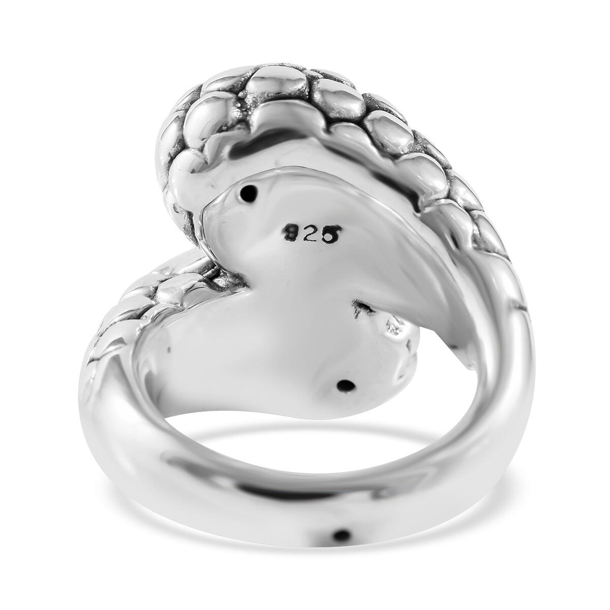 Sterling Silver Bypass Ring (Size 6.0) 5.40 Grams image number 3