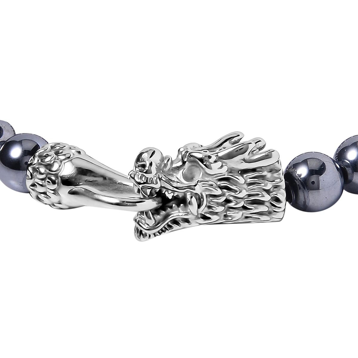 Terahertz Beaded Dragon Bracelet in Stainless Steel (8.00 In) 150.00 ctw image number 2