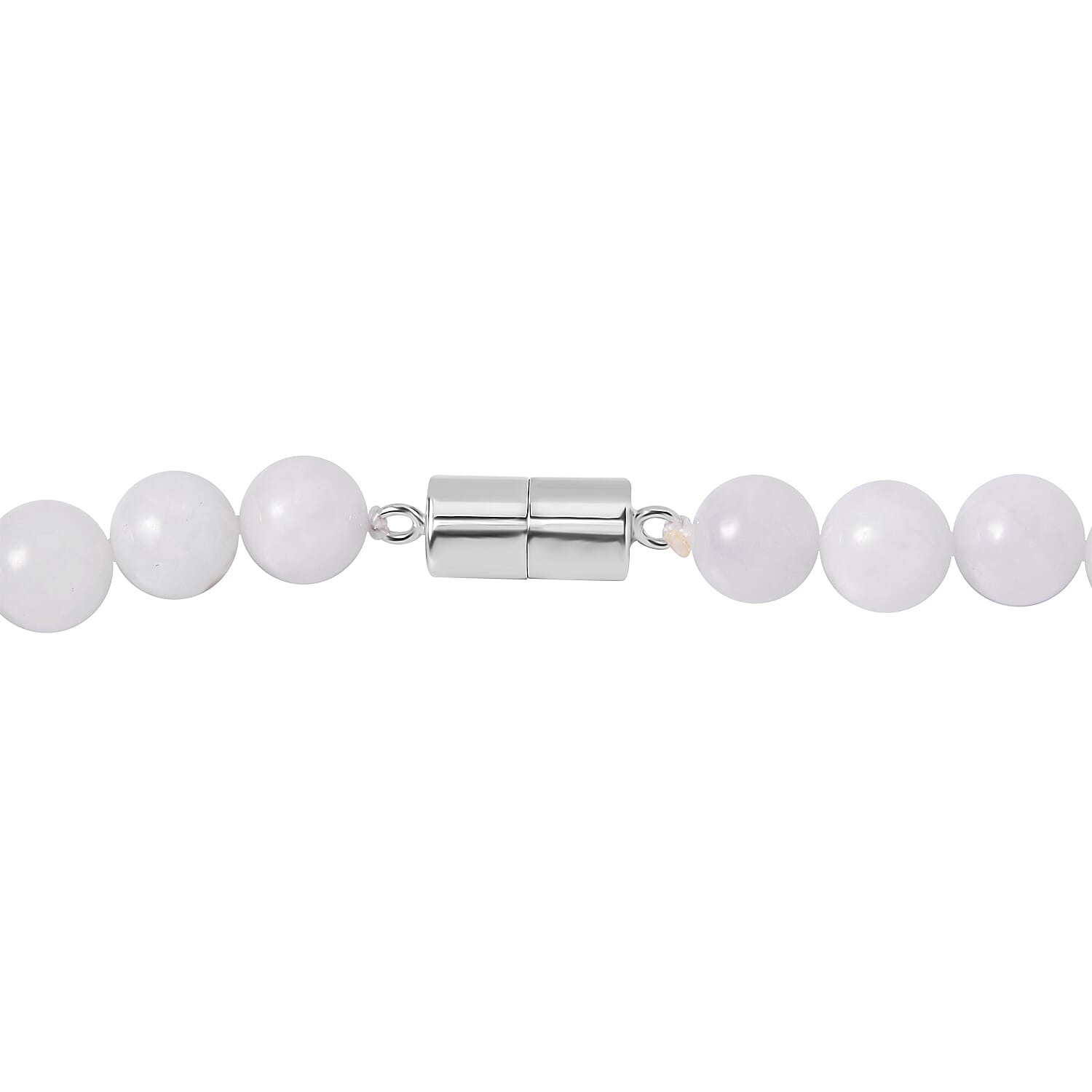 Natural Jade Carved Lotus Necklace 20 Inches with Magnetic Clasp in Rhodium Over Sterling Silver 407.50 ctw