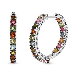 Multi-Tourmaline 3.96 ctw Earrings