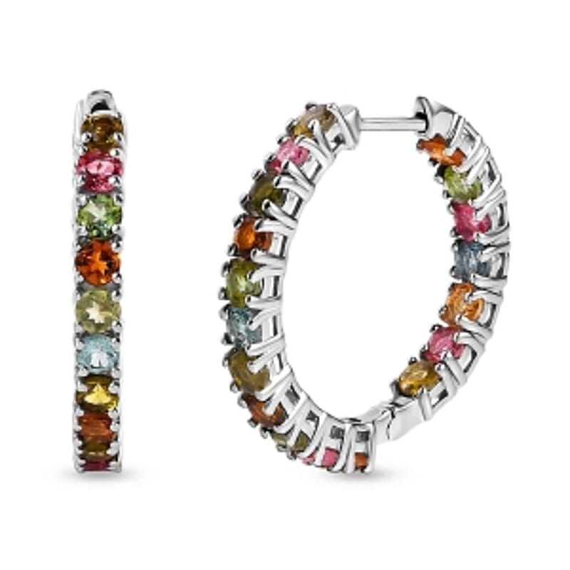 Multi-Tourmaline 3.96 ctw Earrings