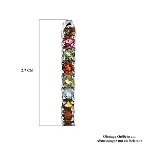 Multi-Tourmaline 3.96 ctw Earrings