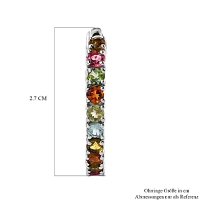 Multi-Tourmaline 3.96 ctw Earrings