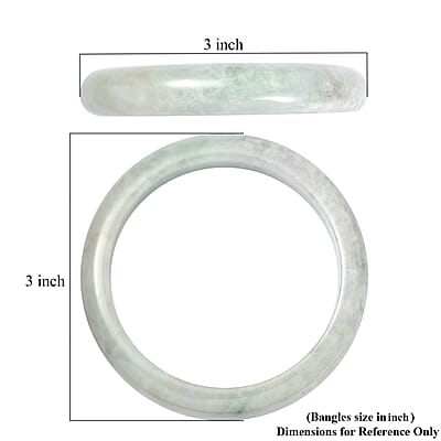 Natural Jade Bangle Bracelet (7.25 in) 270.00 ctw