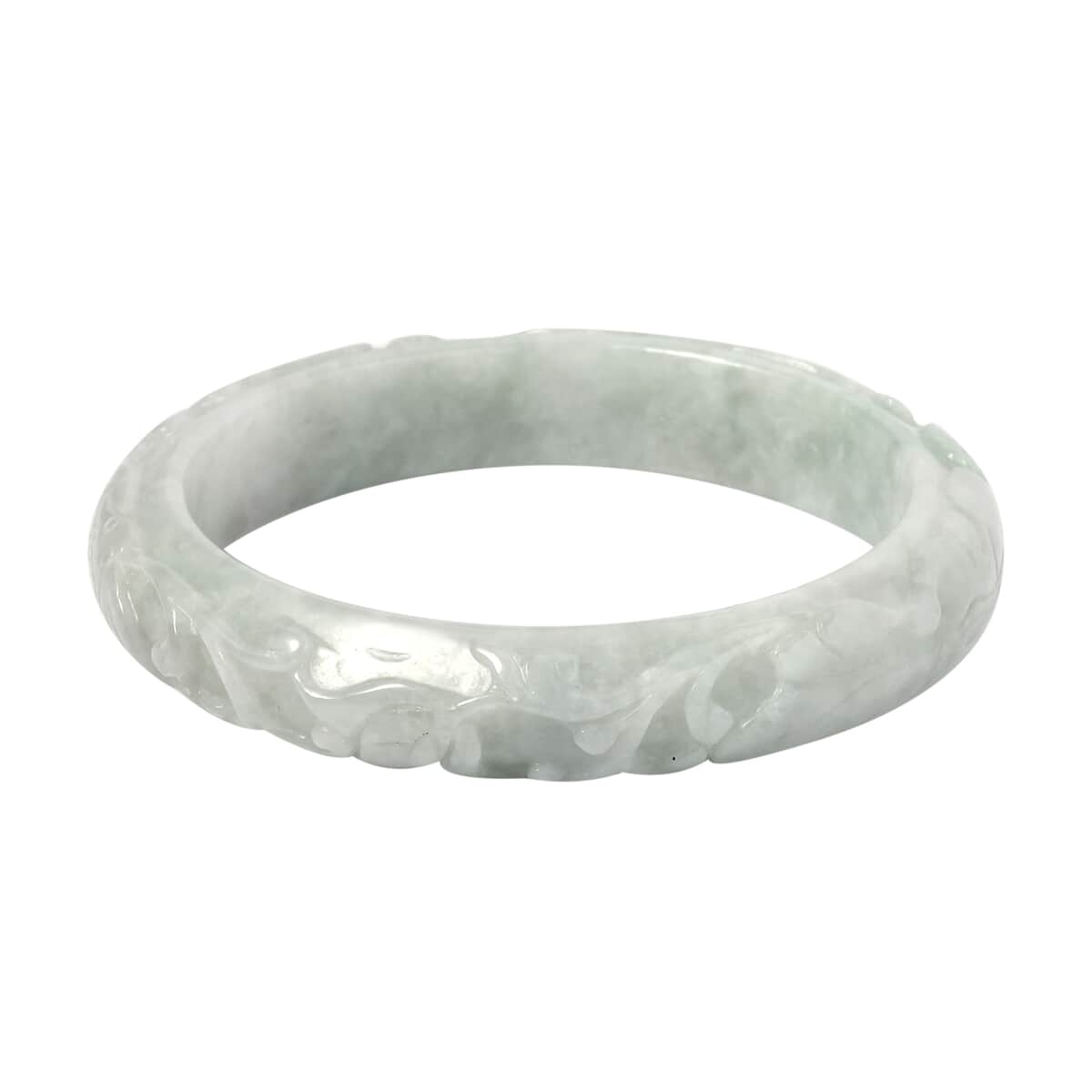 Natural Jade Carved Bangle Bracelet (7.25 In) 270.00 ctw image number 0